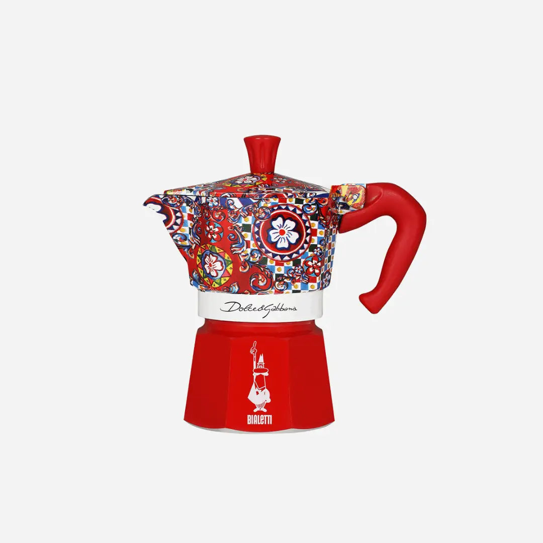 Bialetti X Dolce&Gabbana Sicilian Cart Gift Set (Moka 2 Cup, 2 Cups & Gold Stirrers)