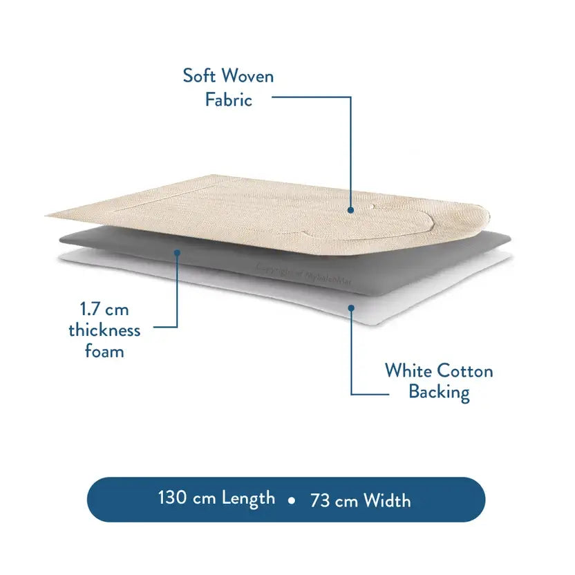 Padded Prayer Mat with Luxury Sand Arched Design by Urban Rugs UK