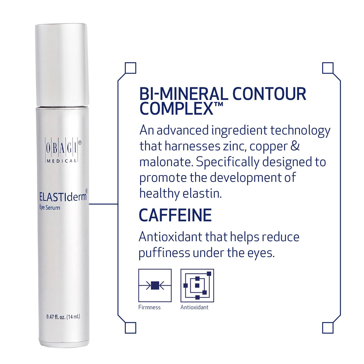 Obagi ELASTIderm Eye Serum – De-Puffing Serum with Caffeine & Bi-Mineral Contour Complex – 0.47 oz