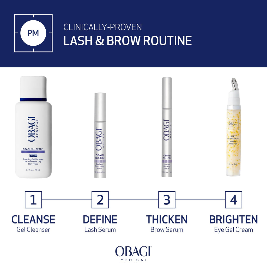 Obagi Nu-Cil Eyelash Enhancing Serum – Nourishing Biotin Lash Serum for Thicker, Defined Lashes – 0.1 oz