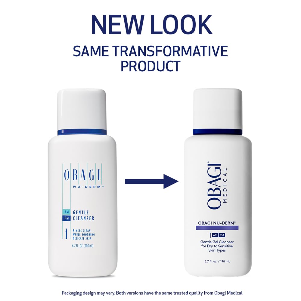 Obagi Nu-Derm Gentle Cleanser – Mild Cleanser for Sensitive Skin (2 x 6.7 oz)