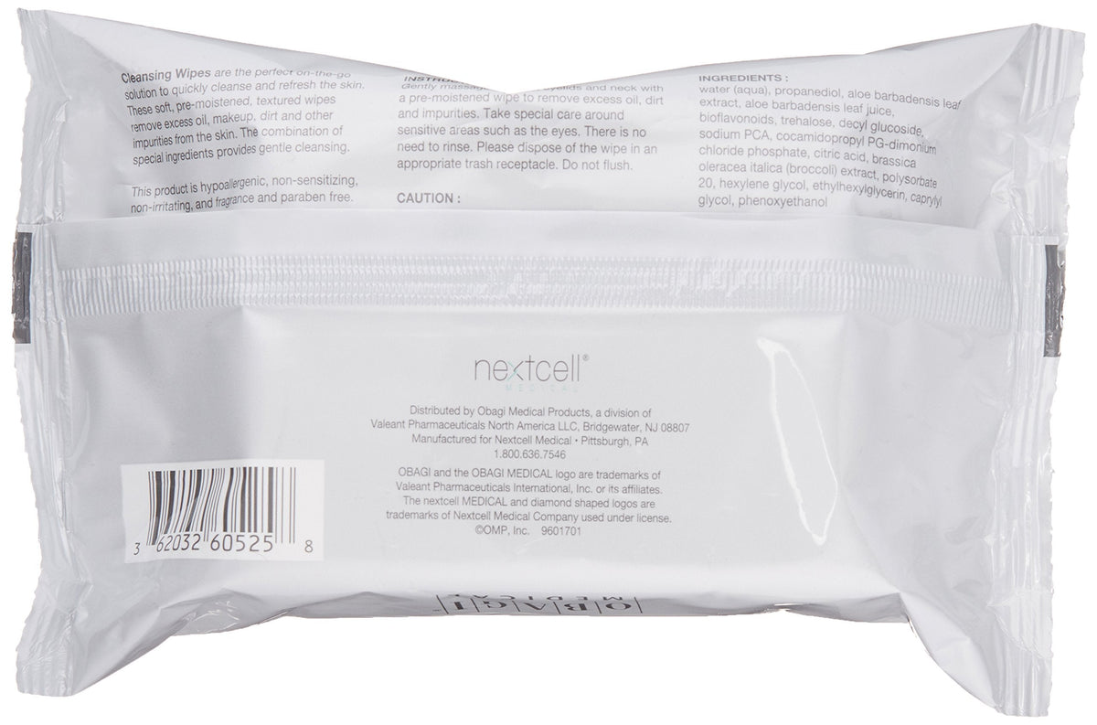 Obagi Medical On the Go Cleansing & Makeup Removing Wipes – 25 Count