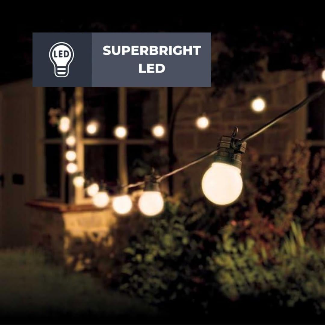 14ft Connectable LED Festoon String Lights Warm White
