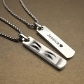 Personalised Eye Photo Necklace – Engraved Stainless Steel Pendant for Men