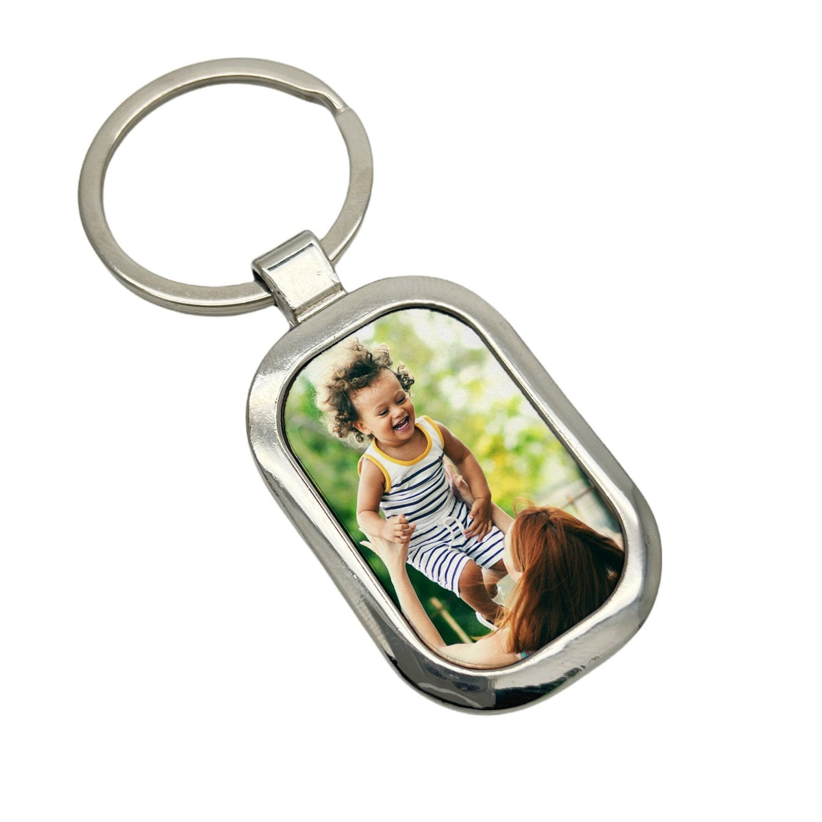 Personalised Photo Message Text ID Wedding Special Occasion Memory Tag Keyring with Gift Box