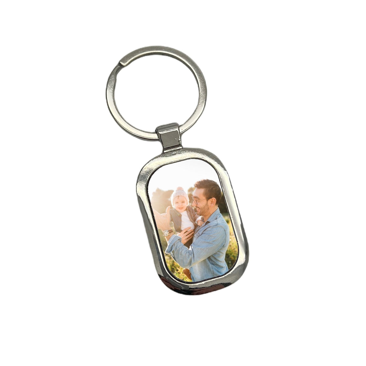 Personalised Photo Message Text ID Wedding Special Occasion Memory Tag Keyring with Gift Box
