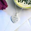 Personalised Heart Pendant – Sterling Silver Necklace With Custom Engraving Gift