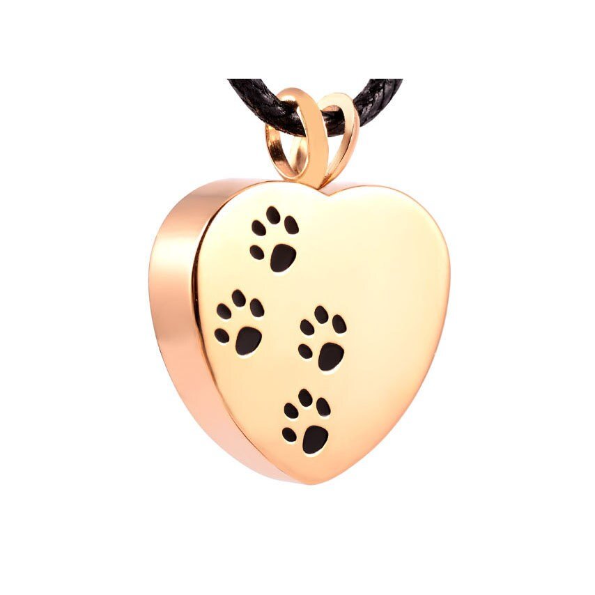 Pet Cremation Jewellery – Gold Plated Heart Shaped Pendant With Engraving