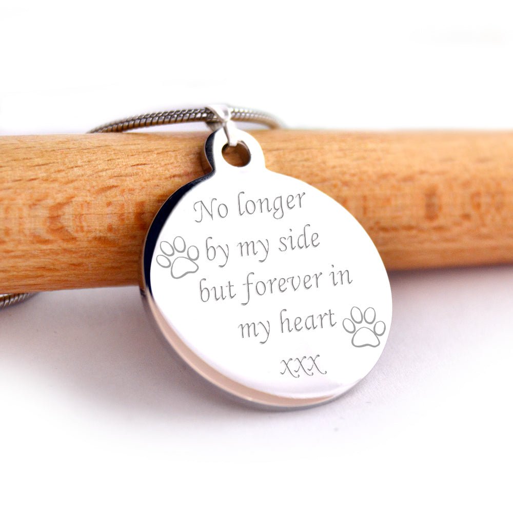 Personalised Pet Memorial Necklace – Photo Engraved Stainless Steel Pendant