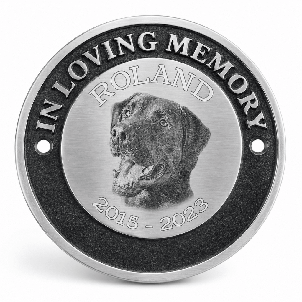 Photo Bench Plate - Custom Memorial Plaque | Personalised Photo Tribute