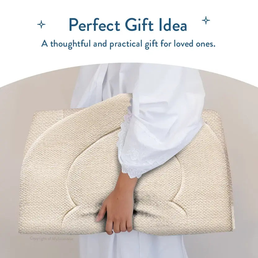 Padded Prayer Mat with Luxury Sand Arched Design by Urban Rugs UK