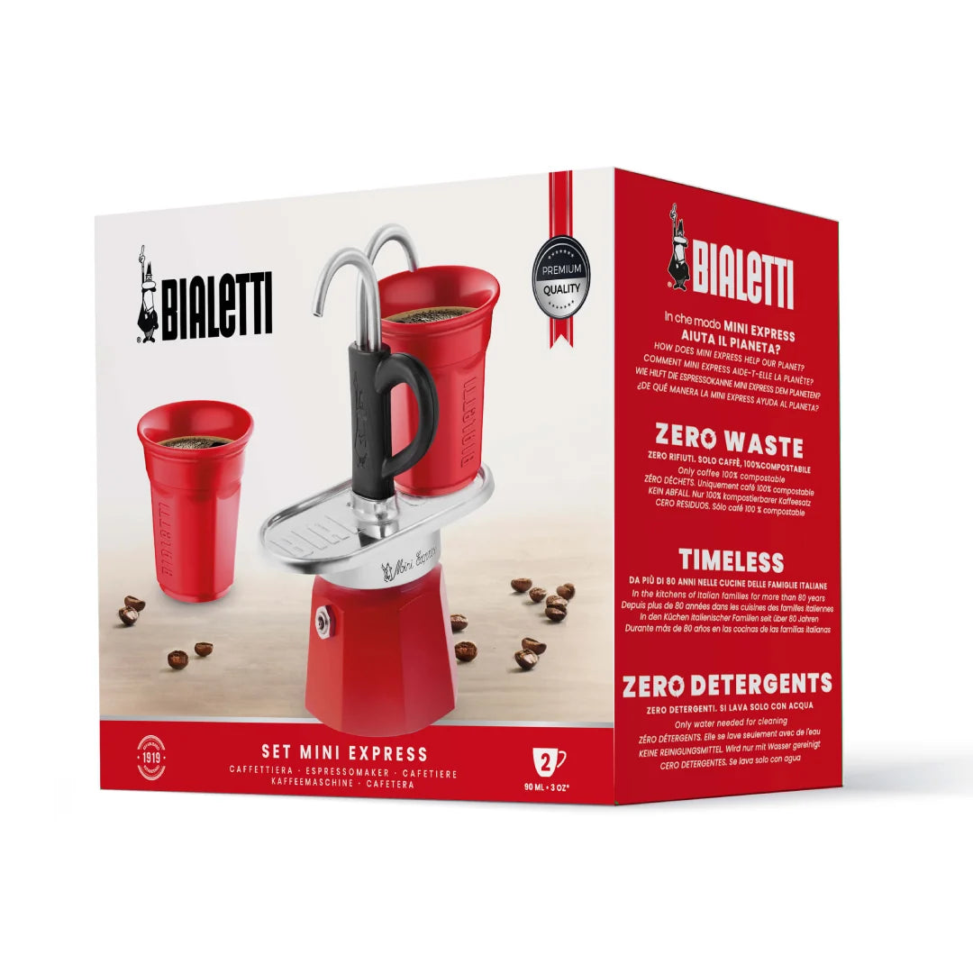 Bialetti Mini Express 'R' Double Serve (2 Cups & 2 Cup Coffee Maker)