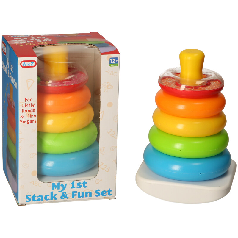 Baby Stacking Rings Toy – 7-Piece Colourful Ring Set, Fine Motor & Colour Learning