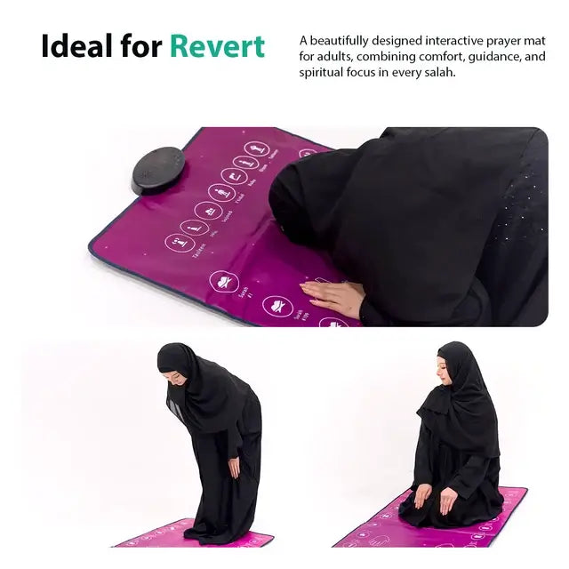 Adults & Reverts Interactive Prayer Mat (Rahma) | Learn Salah Step by Step