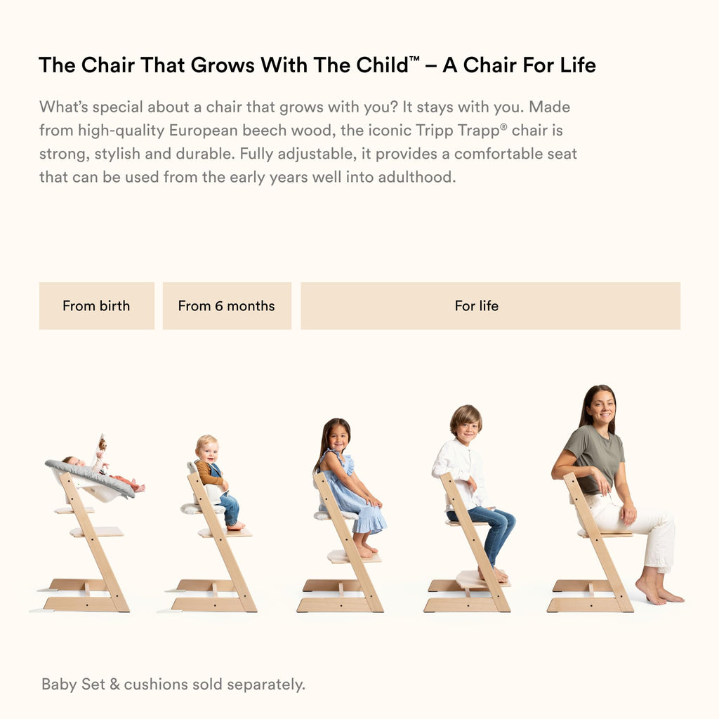 Stokke Tripp Trapp Newborn Set Grey – Infant Seat for Birth to 20 lbs | Cozy, Safe & Easy to Use
