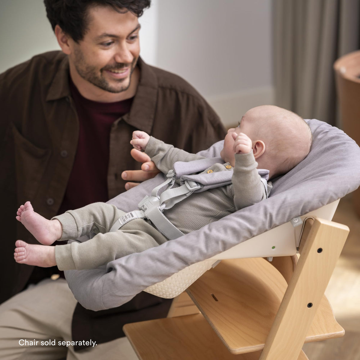 Stokke Tripp Trapp Newborn Set Grey – Infant Seat for Birth to 20 lbs | Cozy, Safe & Easy to Use