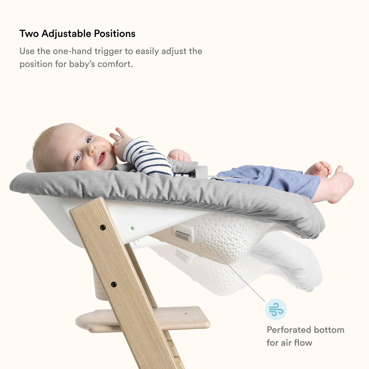 Stokke Tripp Trapp Newborn Set Grey – Infant Seat for Birth to 20 lbs | Cozy, Safe & Easy to Use