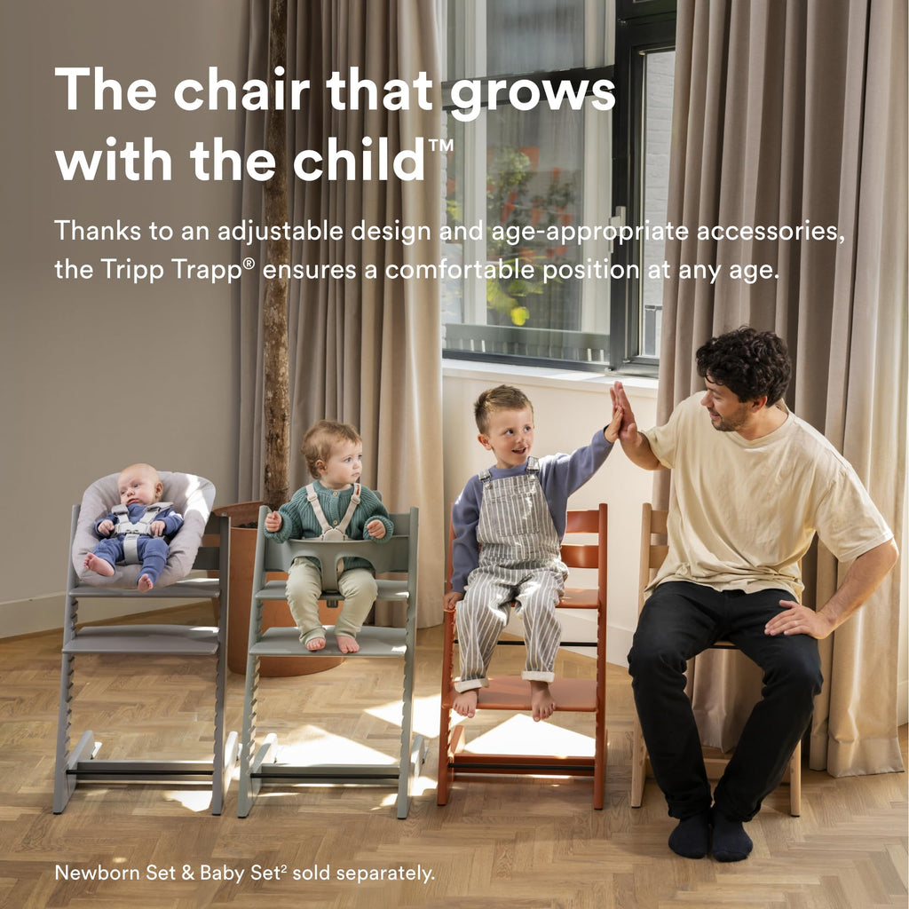 Stokke Tripp Trapp Chair Whitewash – Adjustable, Convertible for Toddlers to Adults