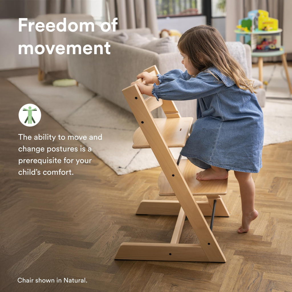 Stokke Tripp Trapp Chair Whitewash – Adjustable, Convertible for Toddlers to Adults