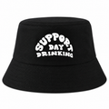Support Day Drinking Bucket Hat – Black Festival Party Hat