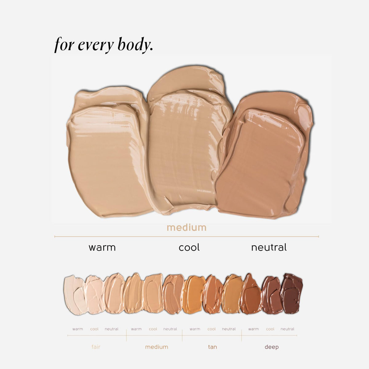 TINGE Body Makeup – Water & Transfer Resistant, Medium Coverage (Up to 48h) – Fragrance Free, Vegan, American Made