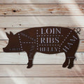 Rustic Metal PIG Sign for Home, Kitchen, Office, Shop, Pub, Cafe, Bar, Garden - 52cm x 29cm