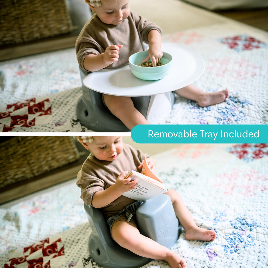 Upseat – The Original Ergonomic Baby Floor & Booster Seat with Tray (4–24 Months)