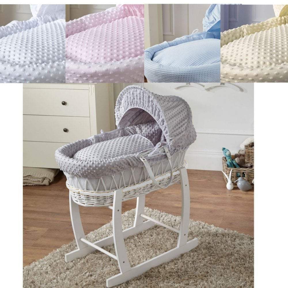 Wicker Baby Moses Basket With Stand