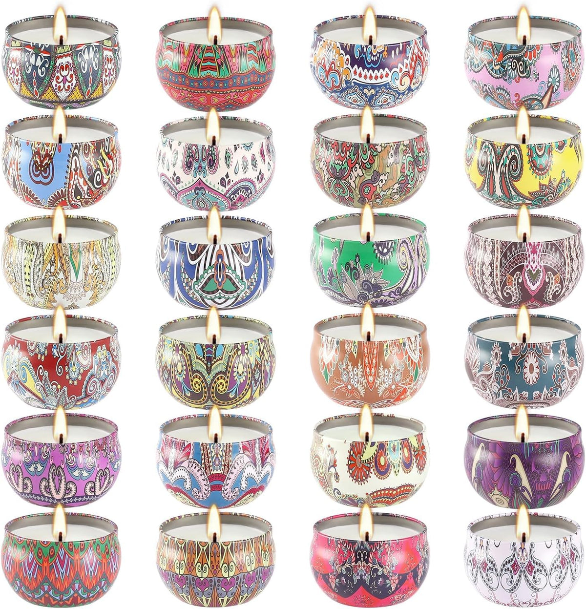 WPONSZU 24 Day Scented Candle Advent Calendar 2025 – Countdown to Christmas (24 Pack)