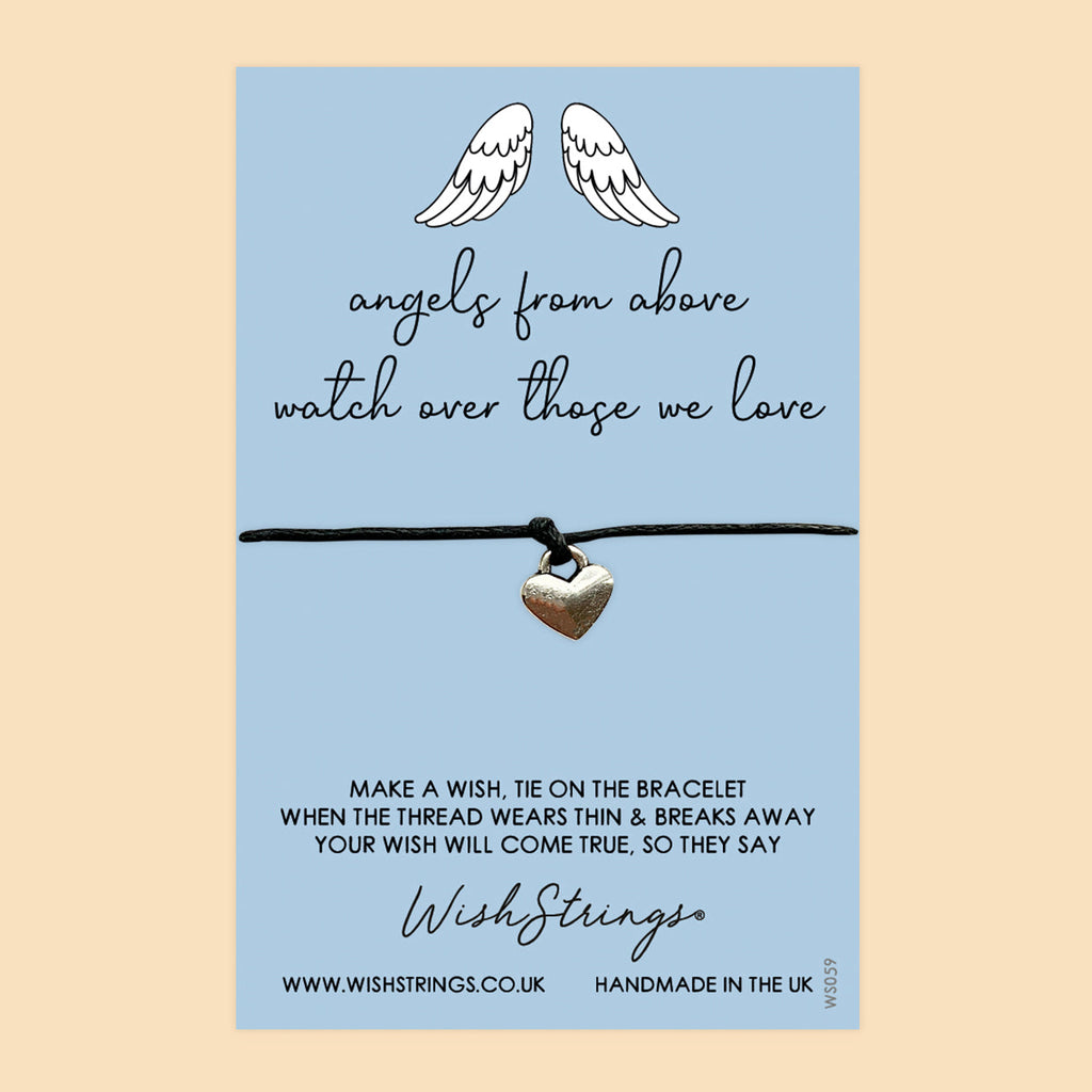 Guardian Angel Bracelet – Thoughtful Remembrance Gift | Handmade Wax Cord Bracelet